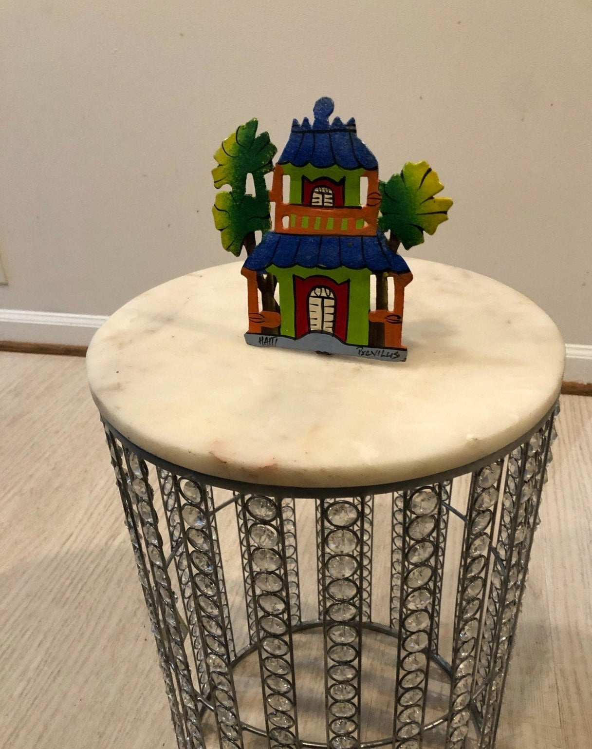 Hand carved and painted Gingerbread House (Haiti)